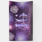 Vuurwerk Sweet 16 Paars ID984 Spandoek (Verticaal)