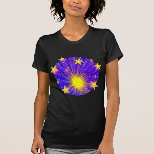 Vuurwerk t-shirt dames (Voorkant)