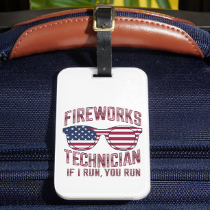 Vuurwerk Technicus 4 Juli Grappig Nederland Bagagelabel