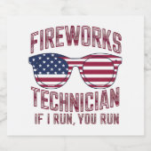 Vuurwerk Technicus 4 Juli Grappig Nederland Bier Etiket (Enkel label)