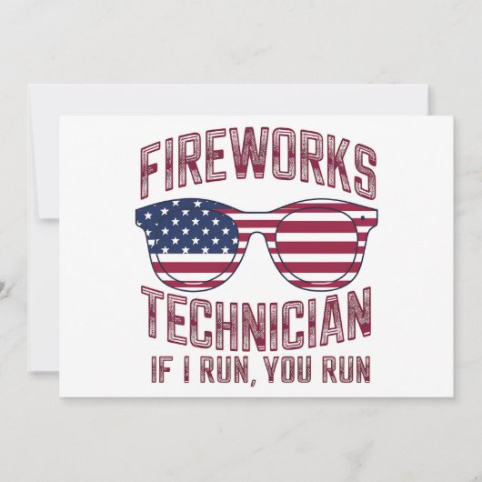 Vuurwerk Technicus 4 Juli Grappig Nederland Kaart (Voorkant)