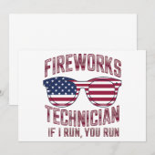 Vuurwerk Technicus 4 Juli Grappig Nederland Kaart (Voorkant / Achterkant)