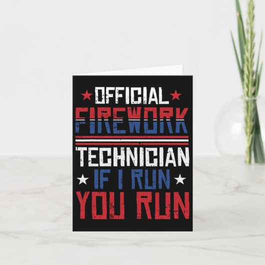 Vuurwerk technicus 4 juli Grappig Nederland Pyro-t Kaart (Voorkant)
