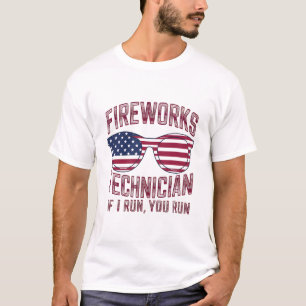 Vuurwerk technicus 4 juli grappig Nederland T-shirt