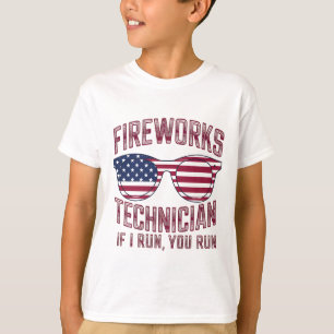 Vuurwerk Technicus 4 Juli Grappig Nederland T-shirt