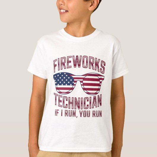 Vuurwerk Technicus 4 Juli Grappig Nederland T-shirt (Voorkant)