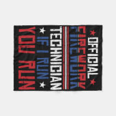 Vuurwerk technicus 4 juli Grappig Usa Pyro-tec Fleece Deken (Voorkant (Horizontaal))