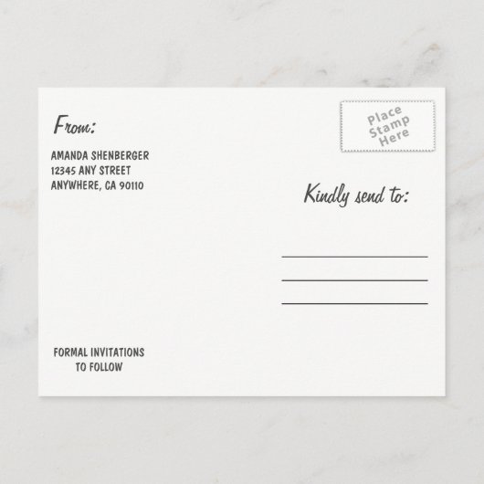 Vuurwerk thema zwart goud Save the Date Cards Aankondigingskaart (Achterkant)