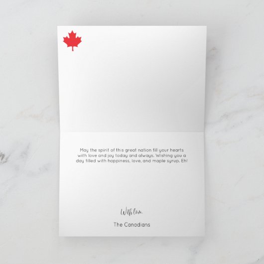 Vuurwerk Toronto CN Tower Happy Canada Day Kaart (Binnen)