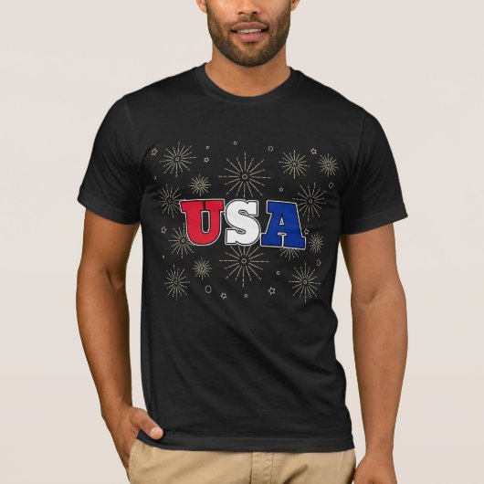 VUURWERK UIT DE VS T-SHIRT (Voorkant)
