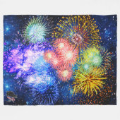 Vuurwerk Uitbarsting Vliesdeken Fleece Deken (Voorkant (Horizontaal))