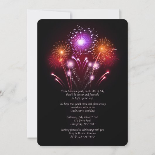 Vuurwerk Uitnodiging (Voorkant)