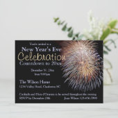 Vuurwerk Uitnodiging Eve Party van het Nieuwjaar (Staand voorkant)