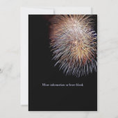 Vuurwerk Uitnodiging Eve Party van het Nieuwjaar (Achterkant)