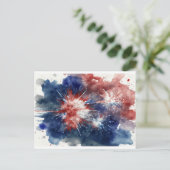 Vuurwerk Vakantiedagen Briefkaart (Staand voorkant)