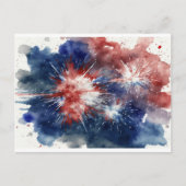 Vuurwerk Vakantiedagen Briefkaart (Voorkant)