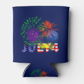 Vuurwerk van 4 juli blikjeskoeler (Voorkant)