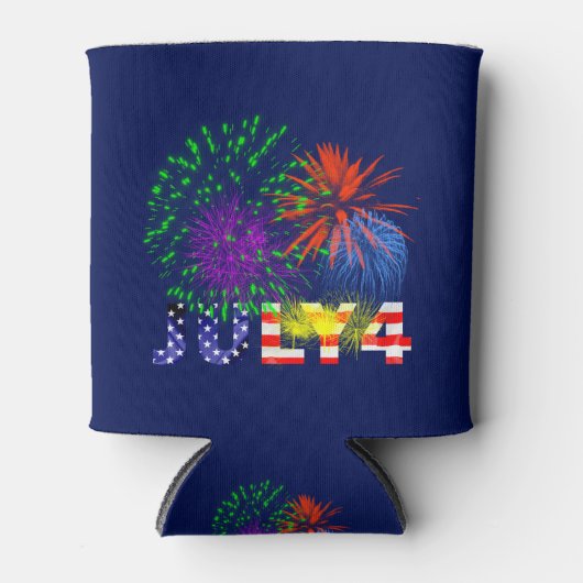 Vuurwerk van 4 juli blikjeskoeler (Voorkant)