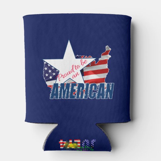 Vuurwerk van 4 juli blikjeskoeler (Achterkant)