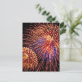 Vuurwerk van 4 juli briefkaart (Staand voorkant)
