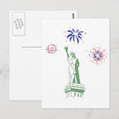 Vuurwerk van 4 juli briefkaart (Voorkant / Achterkant)