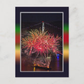 Vuurwerk van 4 juli briefkaart (Voorkant)