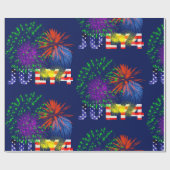 Vuurwerk van 4 juli cadeaupapier (Vlak)