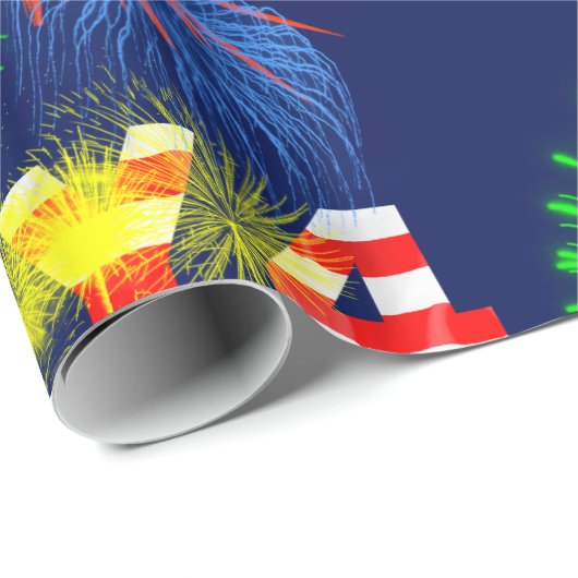 Vuurwerk van 4 juli cadeaupapier (Rol Hoek)