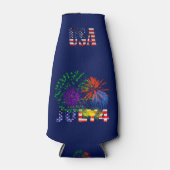 Vuurwerk van 4 juli flesjeskoeler (Voorkant)