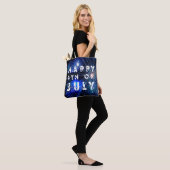Vuurwerk van 4 juli in Blue Hue Happy 4th Tote Bag (Op model)