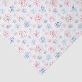 Vuurwerk van 4 juli in rode witte blauwe Waterverv Tissuepapier (Detail)