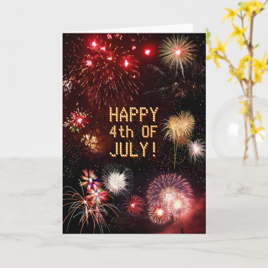 Vuurwerk van 4 juli kaart (Gele Bloem)