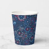 Vuurwerk van 4 juli papieren bekers (Achterkant)