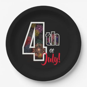 Vuurwerk van 4 juli papieren bordje