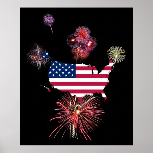 Vuurwerk van 4 juli poster (Voorkant)