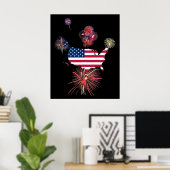 Vuurwerk van 4 juli poster (Thuiskantoor)