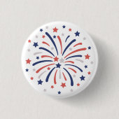 Vuurwerk van 4 juli ronde button 3,2 cm (Voorkant)