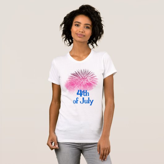 Vuurwerk van 4 juli t-shirt (Voorkant volledig)