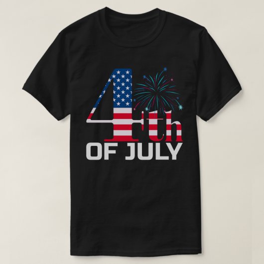 Vuurwerk van 4 juli t-shirt (Design voorkant)