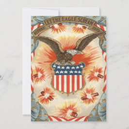 Vuurwerk van Bald Eagle American Flag Shield Kaart