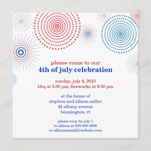 Vuurwerk van de vierde partij kaart (Voorkant)