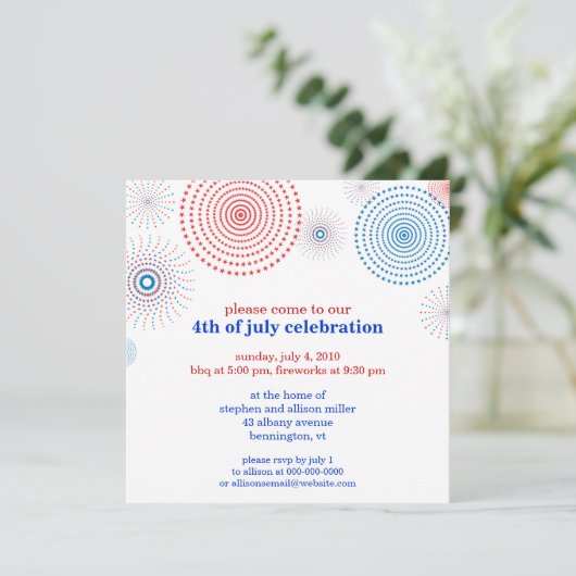 Vuurwerk van de vierde partij kaart (Staand voorkant)