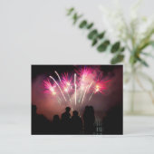 Vuurwerk van het gezin briefkaart (Staand voorkant)