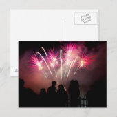 Vuurwerk van het gezin briefkaart (Voorkant / Achterkant)