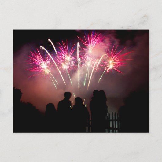Vuurwerk van het gezin briefkaart (Voorkant)
