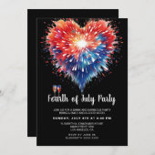Vuurwerk van het Hart 4 juli Uitnodigingen (Voorkant / Achterkant)
