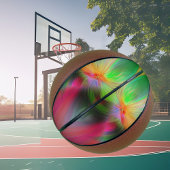 Vuurwerk van kleuren - fractale kunst basketbal