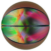 Vuurwerk van kleuren - fractale kunst basketbal (Voorkant)