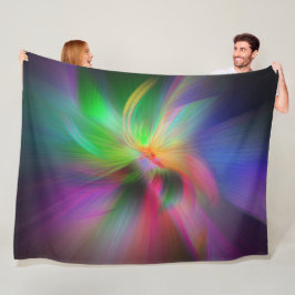 Vuurwerk van kleuren - fractale kunst fleece deken