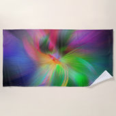 Vuurwerk van kleuren - koele fractaal strandlaken (Voorkant)